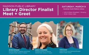 Madison public library Director Finalist Meet and Greet March 2024