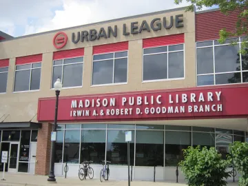 front of Goodman South Madison Library